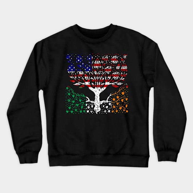 Irish Roots, Irish American Crewneck Sweatshirt by hippyhappy